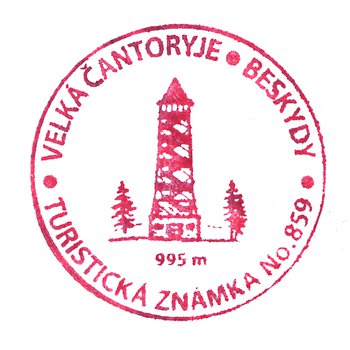 Pieczątka - Velká Čantoryje (Wielka Czantoria) - wieża widokowa - 2016
