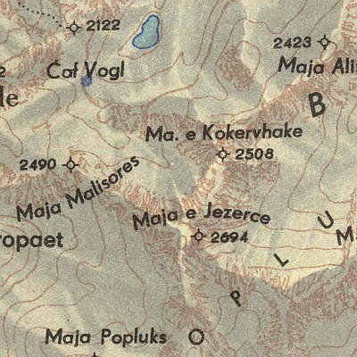 Prokletije - Planinarska karta